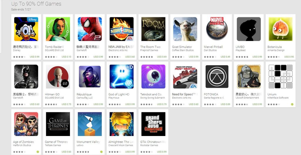 Google Play Sale